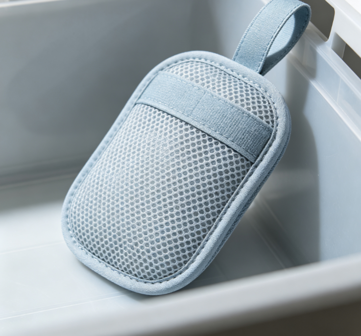 Light Blue Mesh-Panel Scented Sachet – Deodorizing Aromatherapy Bag for Storage Bins & Bathroom Cabinets (Hanging/Placement)
