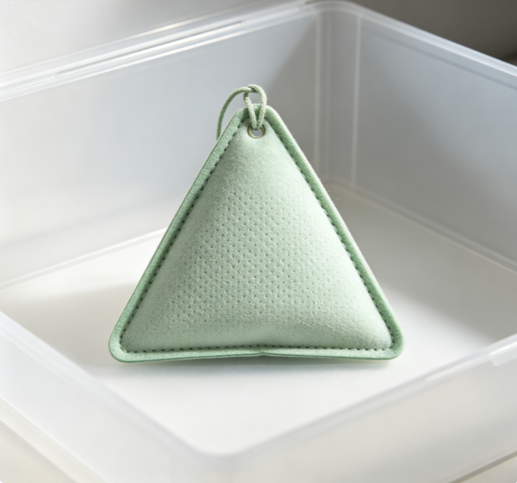 Light Green Triangular Perforated Sachet