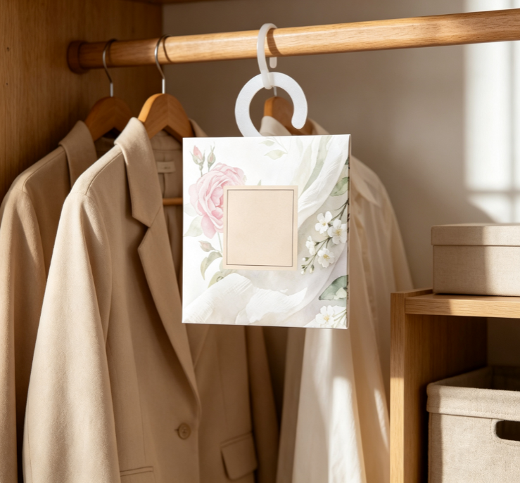 Pink & White Floral Hanging Sachet