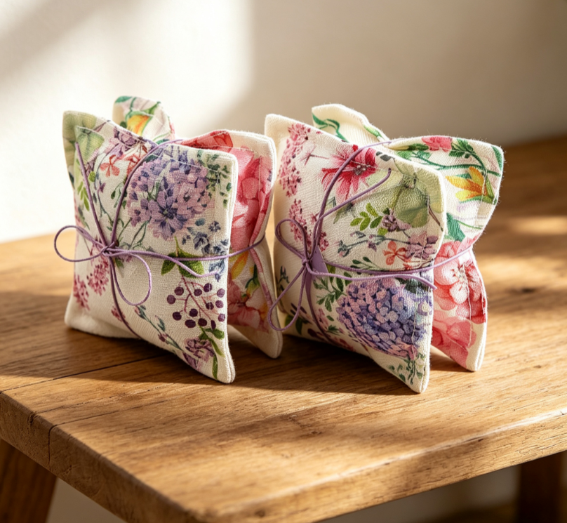 Square Floral Fabric Sachet - Image 2