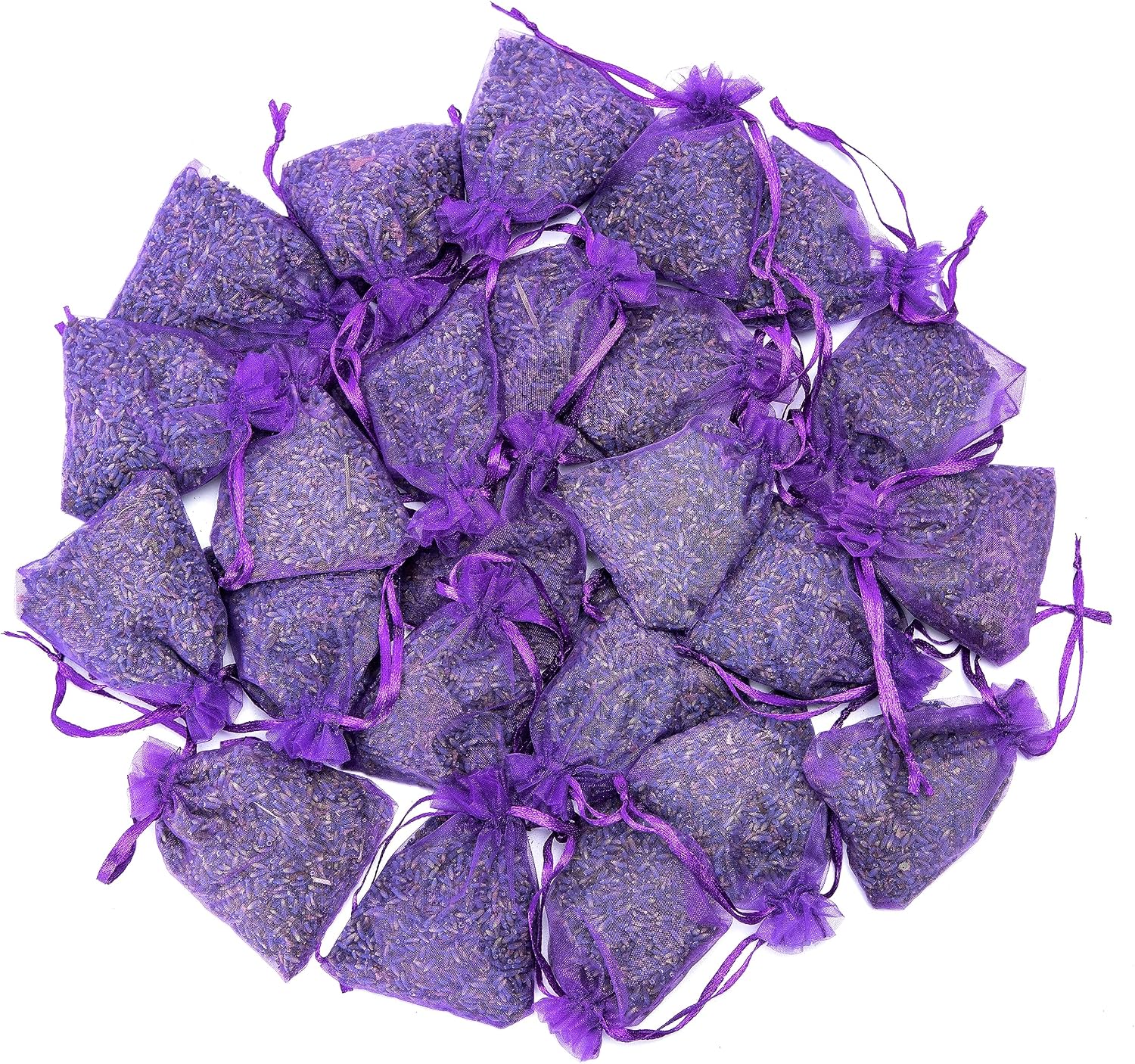 Purple Mesh Drawstring Lavender Sachet – Multi-Pack Decorative Deodorizing Scent Bag